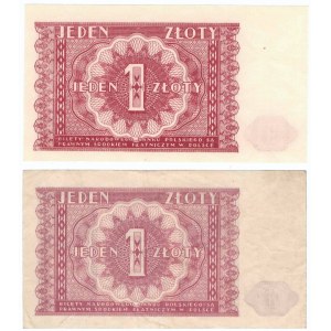 PRL, 1 zloty 1946 - set of 2 pieces