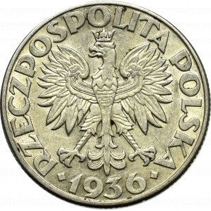 II Rzeczpospolita, 2 zloté 1936 Plachetnica