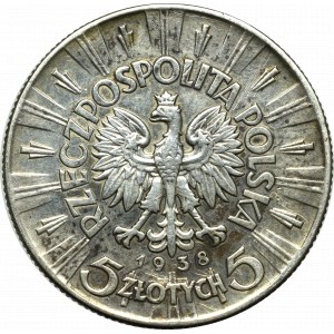 Druhá polská republika, 5 zlotých 1938 Pilsudski