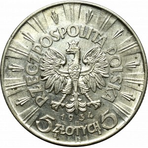 II Republic of Poland, 5 zloty 1934 Pilsudski