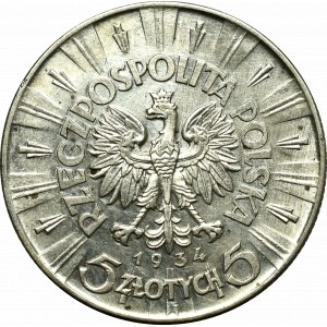 Druhá polská republika, 5 zlotých 1934 Pilsudski