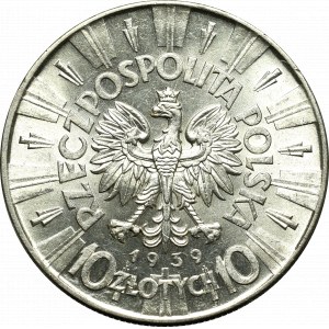 Druhá polská republika, 10 zlotých 1939 Pilsudski