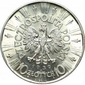 Zweite Polnische Republik, 10 Zloty 1939 Pilsudski
