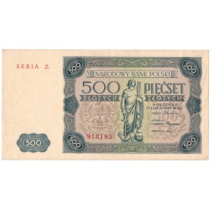 People's Republic of Poland, 500 zloty 1947 Z