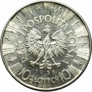 II Rzeczpospolita, 10 złotych 1938 Piłsudski