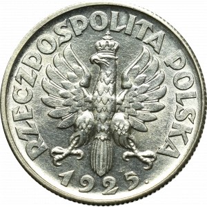 II Rzeczpospolita, 2 zloté 1925 (s bodkou), Londýn Žena a uši