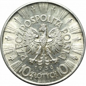 Druhá polská republika, 10 zlotých 1936 Piłsudski
