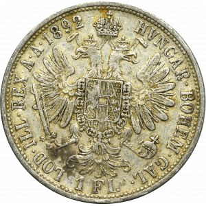 Austria-Hungary, Franz Joseph I, 1 florin 1892