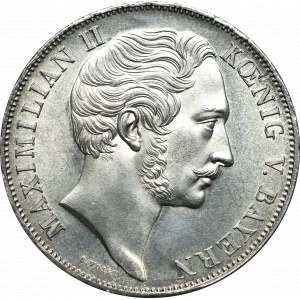 Německo, Bavorsko, tolar / 2 gulden 1855