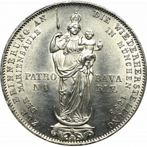 Niemcy, Bawaria, Talar / 2 Guldeny 1855