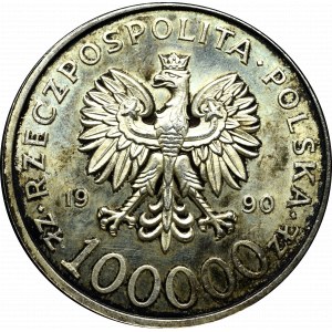 III RP, 100.000 złotych 1990 Solidarność