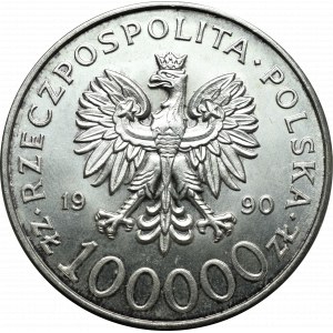 III RP, 100.000 złotych 1990 Solidarność