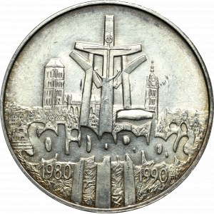 Third Republic, 100,000 zloty 1990 Solidarity