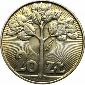 PRL, 20 złotych 1973 Drzewo - Próba CuNi