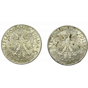 II Republic of Poland, Lot of 5 zloty 1933