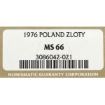 Peoples Republic of Poland, 1 zloty 1976 - NGC MS66