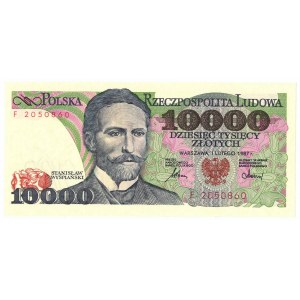 People's Republic of Poland, 10,000 zloty 1987 F
