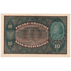 II RP, 10 polských marek 1919 II SERIES CL