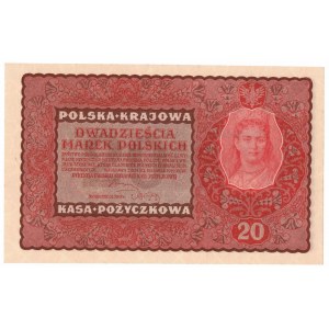II RP, 20 polských marek 1919 II SERJA BE