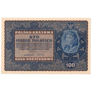 II RP, 100 polských marek 1919 IH SERJA M
