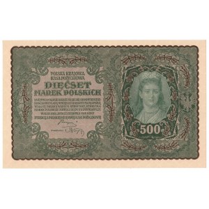 II RP, 500 Polish marks 1919 I SERIES BL