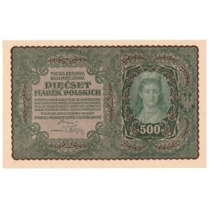 II RP, 500 marek polskich 1919 I SERJA BL