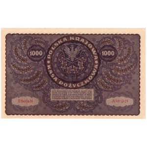 II RP, 1000 marek polskich 1919 II SERJA N