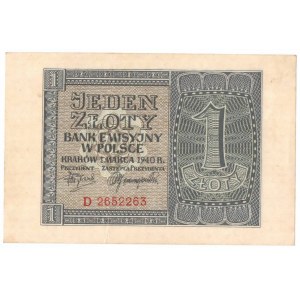 GG, 1 złoty 1940 D