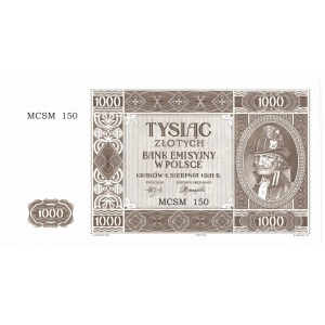 GG/III RP, 1000 złotych 1941 Krakowiak - MCSM 150, Rekonstrukcja 2004
