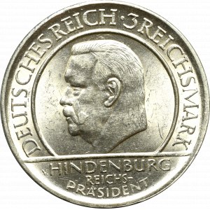Niemcy, Republika Weimarska, 3 marki 1929 F, Stuttgart