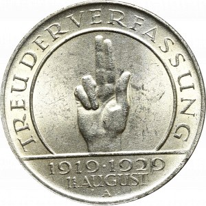 Germany, Weimar Republic, 3 mark 1929 A, Berlin