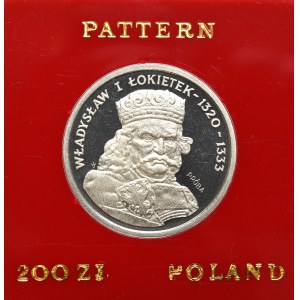 Polská lidová republika, 200 zlotých 1986 Władysław I Łokietek - vzorek CuNi