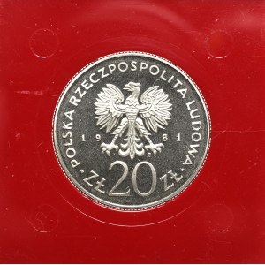 People's Republic of Poland, 20 zloty 1981 Cracow - CuNi sample