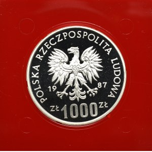 Komunistická ľudová republika Poľsko, 1 000 zlotých 1987 Vroclav - Vzorka striebra