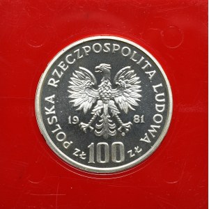 Polská lidová republika, 100 zlotých 1981 Krakov - vzorek CuNi
