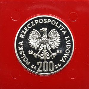 People's Republic of Poland, 200 gold 1981 Herman - Sample silver