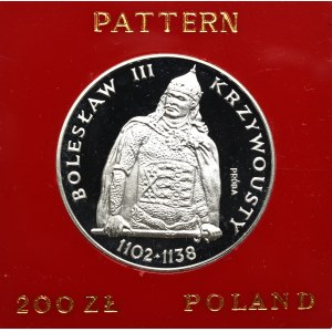 Polská lidová republika, 200 zlatých 1982 Krzywousty - ukázka stříbra