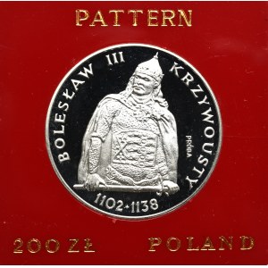 Poľská ľudová republika, 200 zlatých 1982 Krzywousty - Vzorka striebra