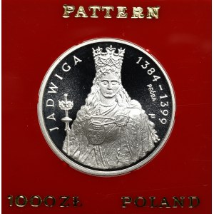 Poľská ľudová republika, 1 000 zlatých 1988 Jadwiga - vzorka striebra