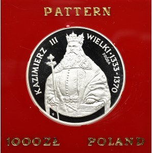 Polská lidová republika, 1000 zlotých 1987 Kazimír Veliký - proof stříbro