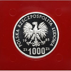 People's Republic of Poland, 1,000 gold 1985 Industry II - Sample silver