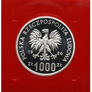 People's Republic of Poland, 1,000 gold 1986 Lokietek - Sample silver