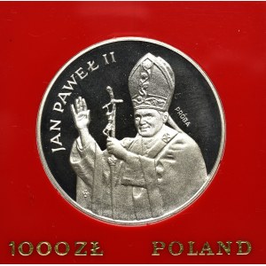 People's Republic of Poland, 1,000 gold 1982 John Paul II - Sample silver