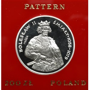 People's Republic of Poland, 200 gold 1981 Boleslaw II the Bold - Sample silver