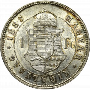 Maďarsko, Franz Joseph, 1 forint 1883, Kremnica