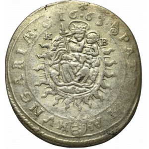 Hungary, 15 kreuzer 1663