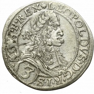 Rakúsko, Leopold I., 3 krajcars 1670, Hall