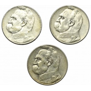 Second Polish Republic, Set of 5 Gold 1934-35 Pilsudski