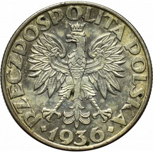 II Rzeczpospolita, 2 zloté 1936 Plachetnica