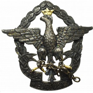 II RP, Badge of the 1st Regiment of Greater Poland Riflemen - engraving workmanship